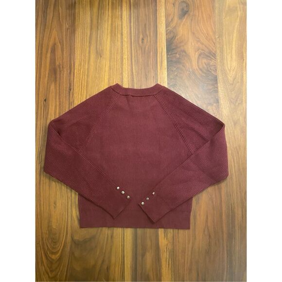 Fortune + Ivy Women's Burgundy Annella Fitted Ribbed Top & Skirt Set Small NWT - Picture 8 of 16